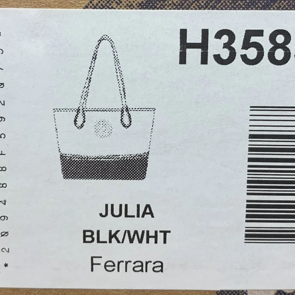 New Brighton Purse - H35853 Julia BLK/WHT Ferrara - Picture 6 of 7